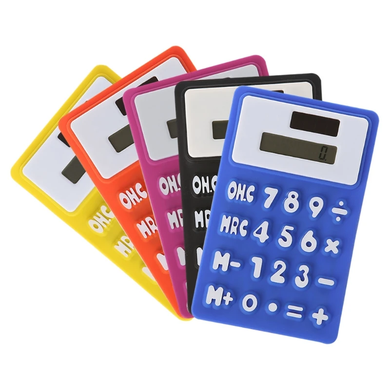 

2021 New Foldable Soft Silicone Handheld Scientific Solar Calculator For School Office