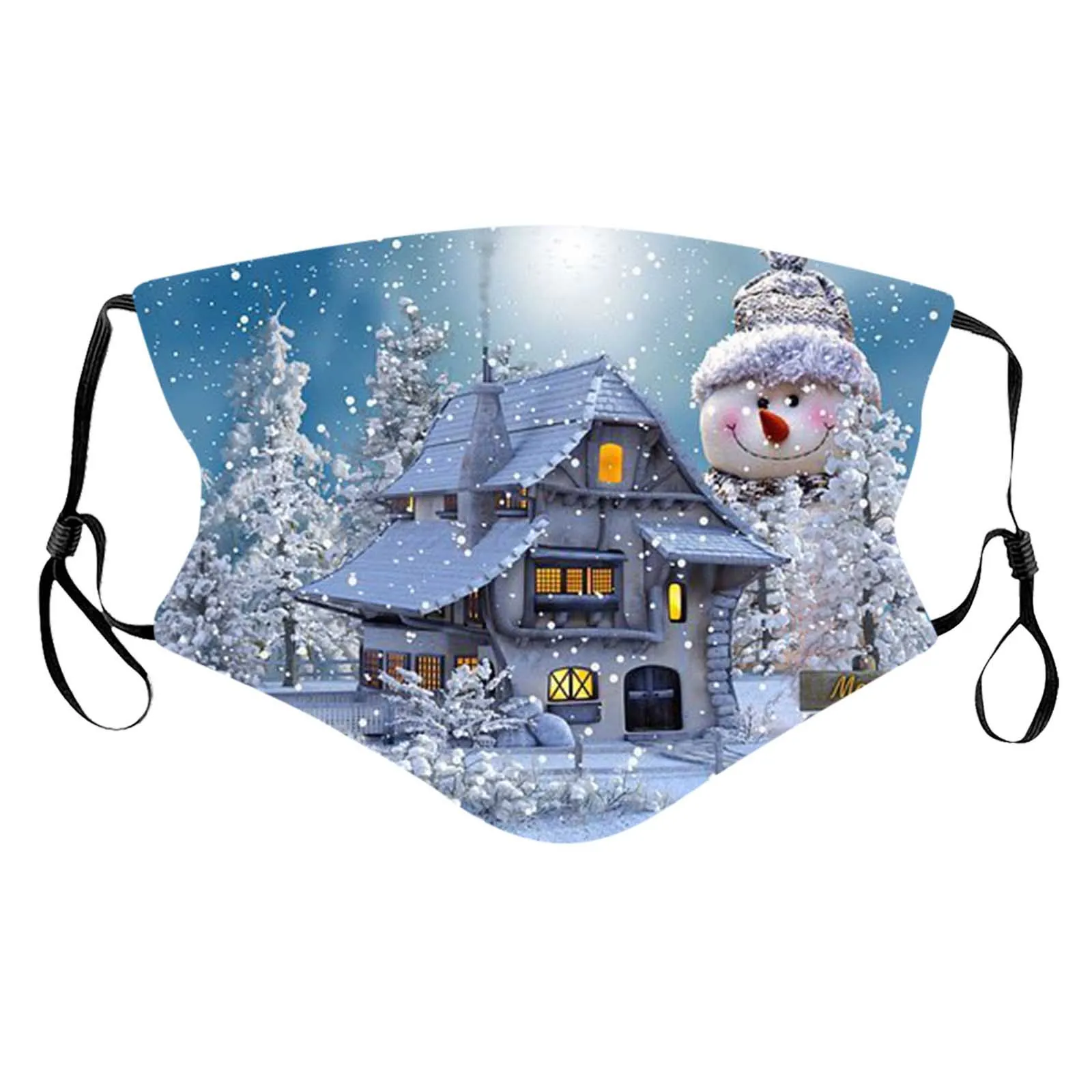 

Reusable Unisex Christmas Party Masks 3d Printed Funny Face Mask Women Men Dustproof Washable Mascarilla Masque