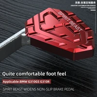spirit beast motorcycle rear brake pedal enlarge extender pad accessories for g310gs g310r foot brake lever non slip pedal