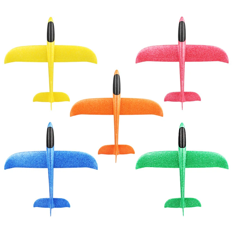 

EPP Foam Throwing Flying Airplane Aircraft Hand Launch Free Fly Plane Hand Throw Plane Puzzle Model Toys for Kids 48/36CM