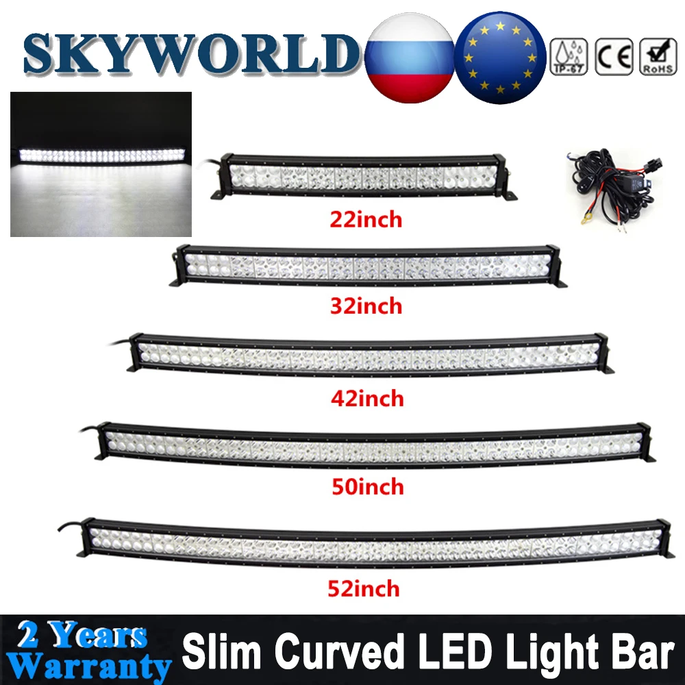 

Изогнусветодиодный светодиодсветильник световая панель для внедорожника, тонкая Светодиодная лампа 4x4 для грузовика, прицепа, УАЗ, нива, Ла...