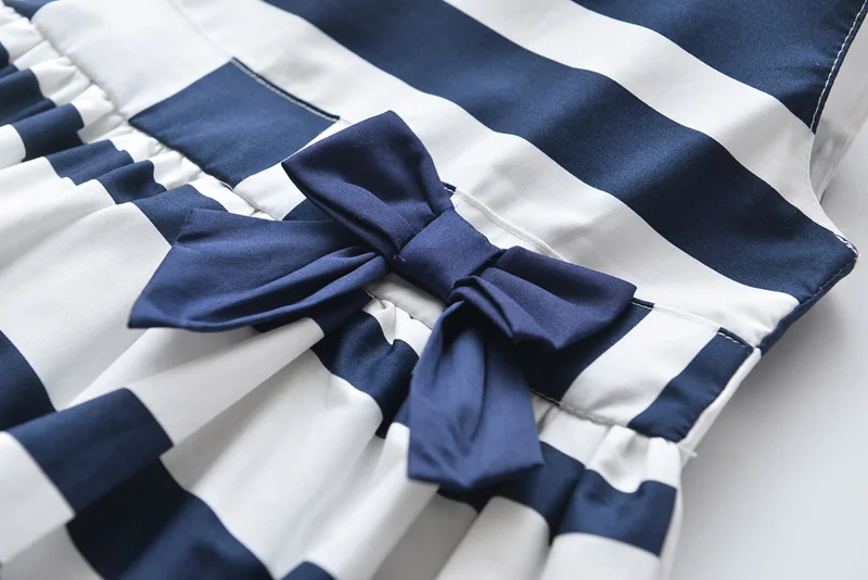 LOVE DD&ampMM Girls Dresses 2022 New Children's Clothing Fashion Sweet Bow Striped Cotton Sleeveless Vest Dress | Детская одежда и