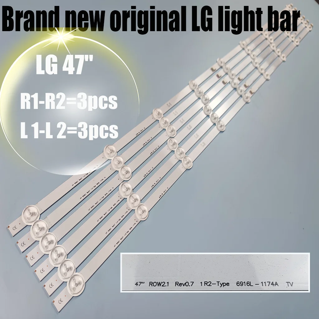 

New LED backlight For LG 47inch LC470DU 47LN5400-CN 47LN5700 47LA620V 6916L-1174A 6916L-1175A 47LN5200 6916L-1176A 6916L-1177A