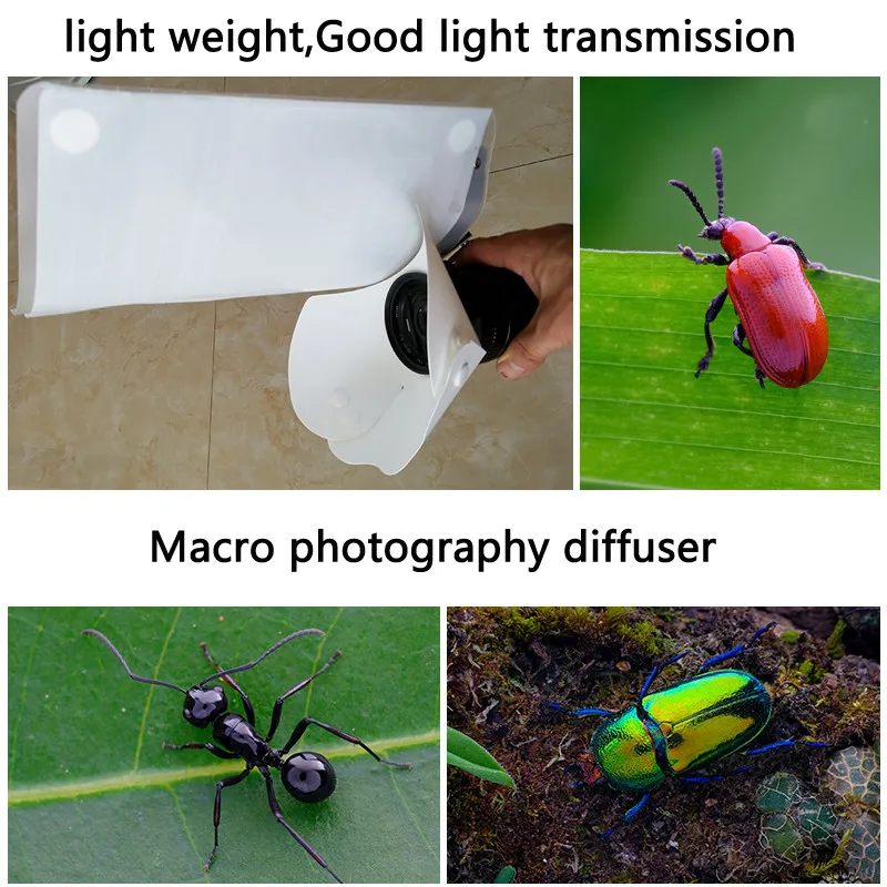 

Macro photography diffuser reflectors sets general purpose Flower Photo soft light covers insect ant shoot subdued light boards