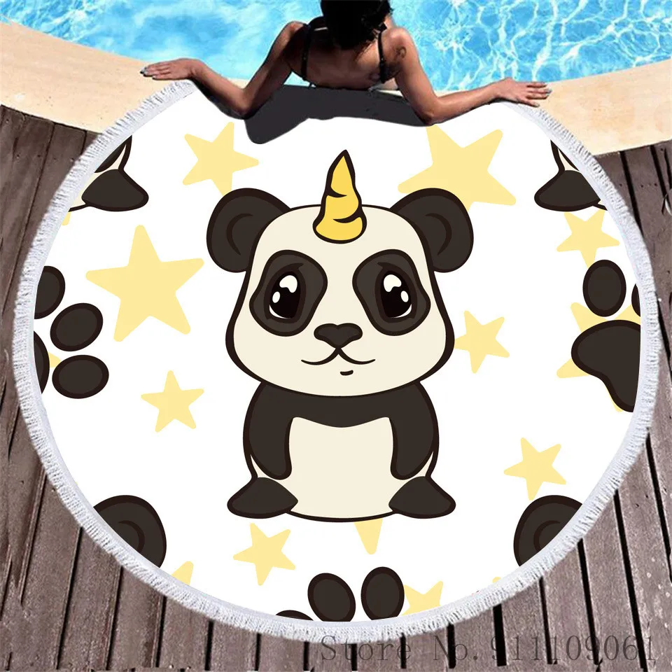 Мультфильм милый племени панда цифровая печать для взрослых и детей пляжные