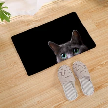 Tapis de porte d'entrée de cuisine, chat mignon, paillasson avant, tapis de maison, salle intérieure, tapis de bain antidérapant, de bienvenue  (1)