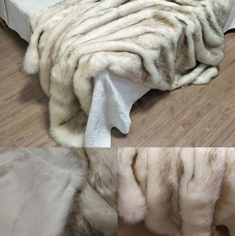 Высококачественное белое с немного загара домашнее декоративное толстое одеяло