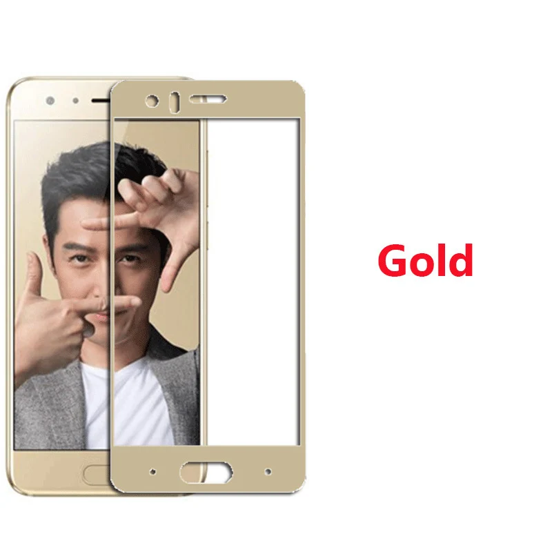 Gold For Huawei Honor 9 5.15" STF-L09 Glass Screen Protector Tempered Glass Full Cover Protective Film for Honor9 - Цвет: Gold