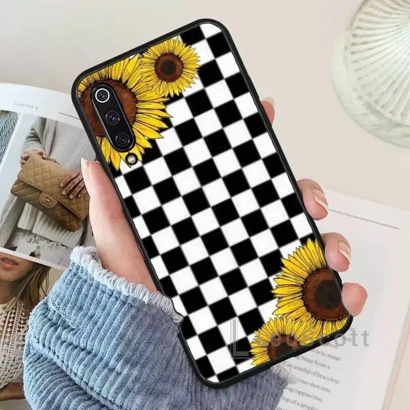 

Back Cover Black white checkered Phone Case For Xiaomi Redmi 7 9t 9se k20 mi8 max3 lite 9 note 8 9s 10 pro