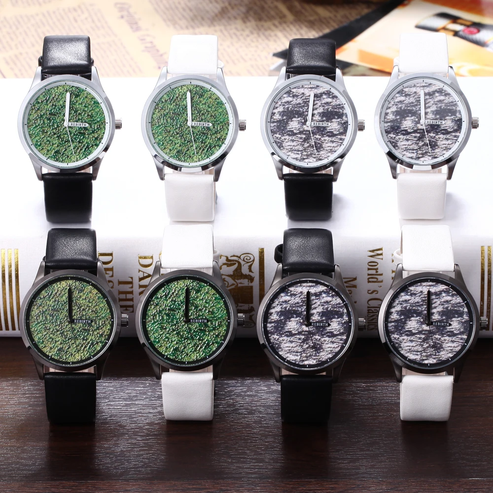 

REBIRTH Fashion Women Watch Casual Watches Top Brand Luxury Quartz Leather Strap Ultra Thin Clock Sport Lady Wristwatches
