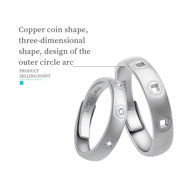 

Thaya Real 925 Sterling Silver Hollow Ring White Crystal Creative Designer Fine Jewelry Open Size Silver Ring For Women Gift