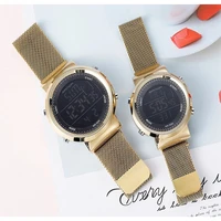 sanda 383 multifunctional sport watch digital waterproof mesh belt trend outdoor electronic couple wrist watch
