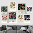 Винтажные Цветочные листья свободы Лондона настенная живопись холст скандинавские постеры и принты настенные картины для декора гостиной