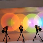 Проекционная Радужная лампа С закатом, СВЕТОДИОДНЫЙ Ночник светильник С закатом, настольная лампа с USB для дома, спальни, фон для стены