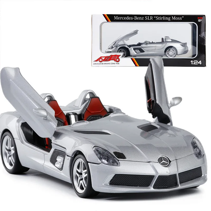 1/24 Mercedes SLR Strinmos Литой Сплав суперкар со звуком и светом модель автомобиля для