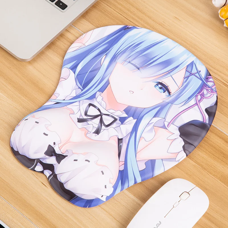 MGF мультяшный 3D коврик для мыши Rem Re zero силиконовый запястья Японский Аниме