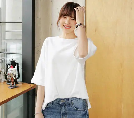 Белая женская футболка с коротким рукавом свободного покроя новинка 2019