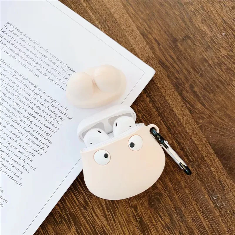 3D милый каваи аниме мультфильм Тоторо Безликий человек чехол для Airpods 1 2 без лица человек беспроводной наушники крышка с палец кольцо ремень