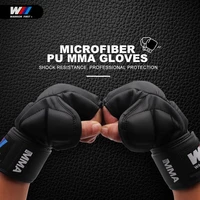 high quality boxing gloves mma gloves muay thai training gloves mma boxer fight boxing equipment half mitts microfiber pu