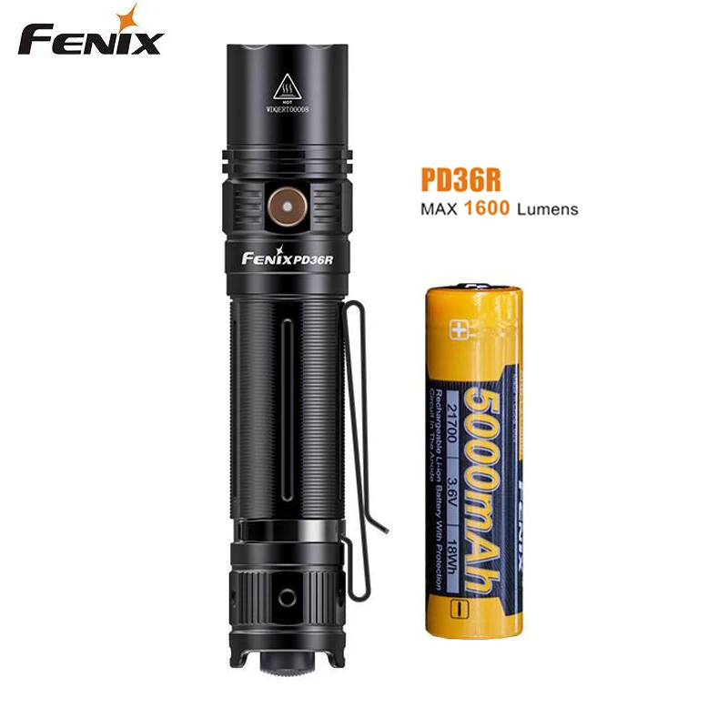 Новинка 2019 ультракомпактный перезаряжаемый тактический фонарик Fenix PD36R с USB Type C и