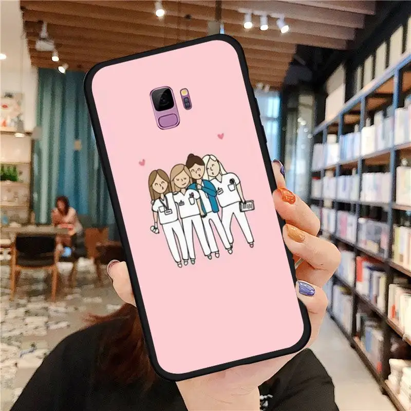 

Spain Cartoon Medicine Doctor Nurse fashion Phone Case For Samsung S6 S7 edge S8 S9 S10 e plus A10 A50 A70 note8 J7 2017