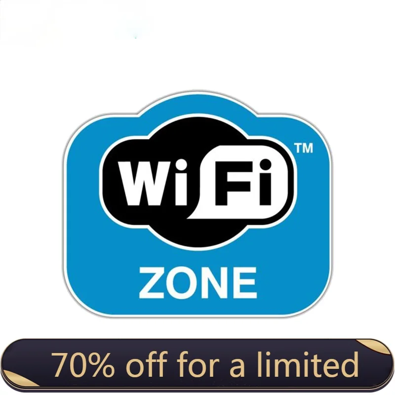 

Wi-Fi Zone Бесплатная наклейка, интернетная лампа, бар, клуб, офис, магазин, семейный велосипед, внедорожный RV A4 Q3 Polo 10*7 см