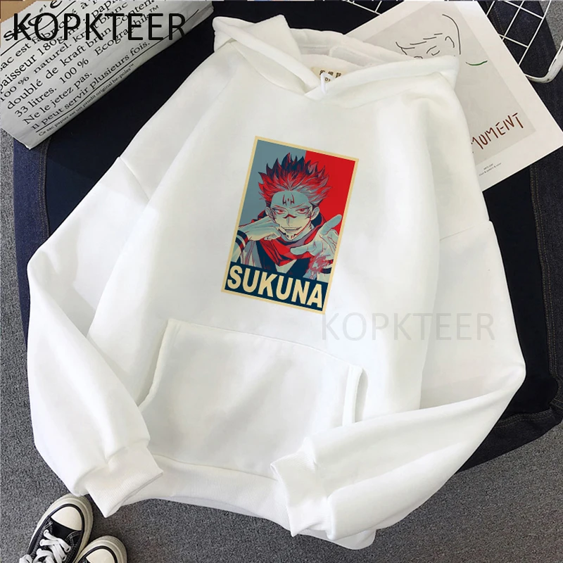 

Модные толстовки juютсу Kaisen Sukuna с принтом манги Харадзюку для мужчин и женщин, повседневная осенне-зимняя уличная одежда, толстовки с длинны...