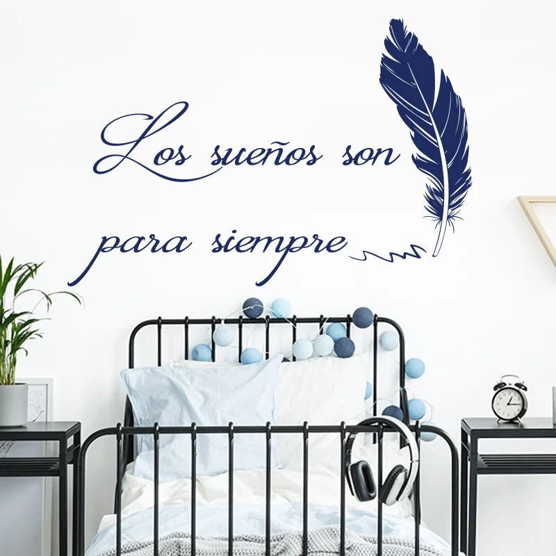 

Испанская фраза наклейки на стену мечты навсегда испанская фраза Наклейка на стену мечты для детской комнаты декор для спальни Фреска B110