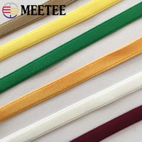 meetee 21meters 10mm solid color jacquard webbing trims for apparel strap nylon lace ribbon diy clothing sewing accessories