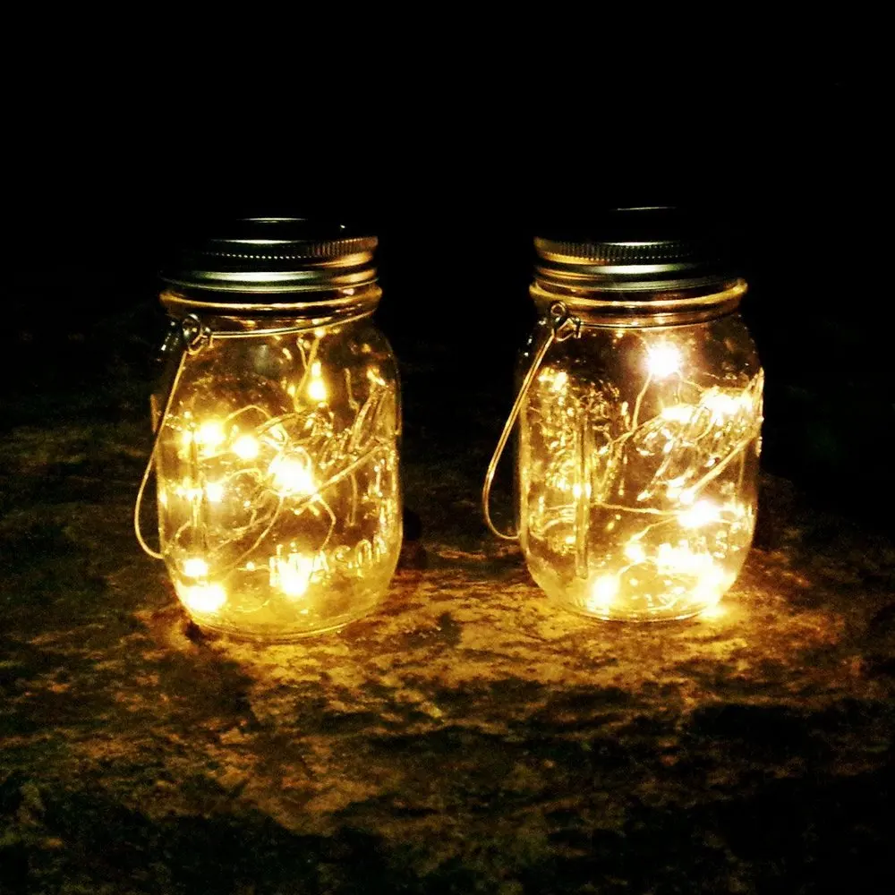 2 м светодиодный Солнечная бутылка Фея струнный светильник Mason Jar Ночной для