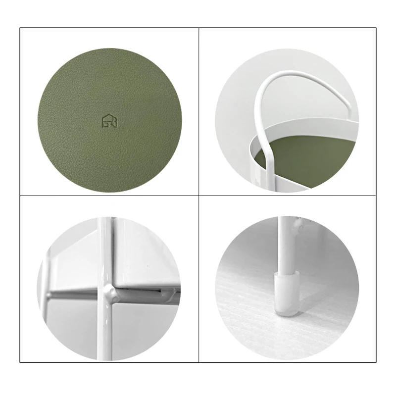 sweetgo white storage racks 1piece metal iron with leather mat sundries holder tableware party supply home decoration bathroon free global shipping