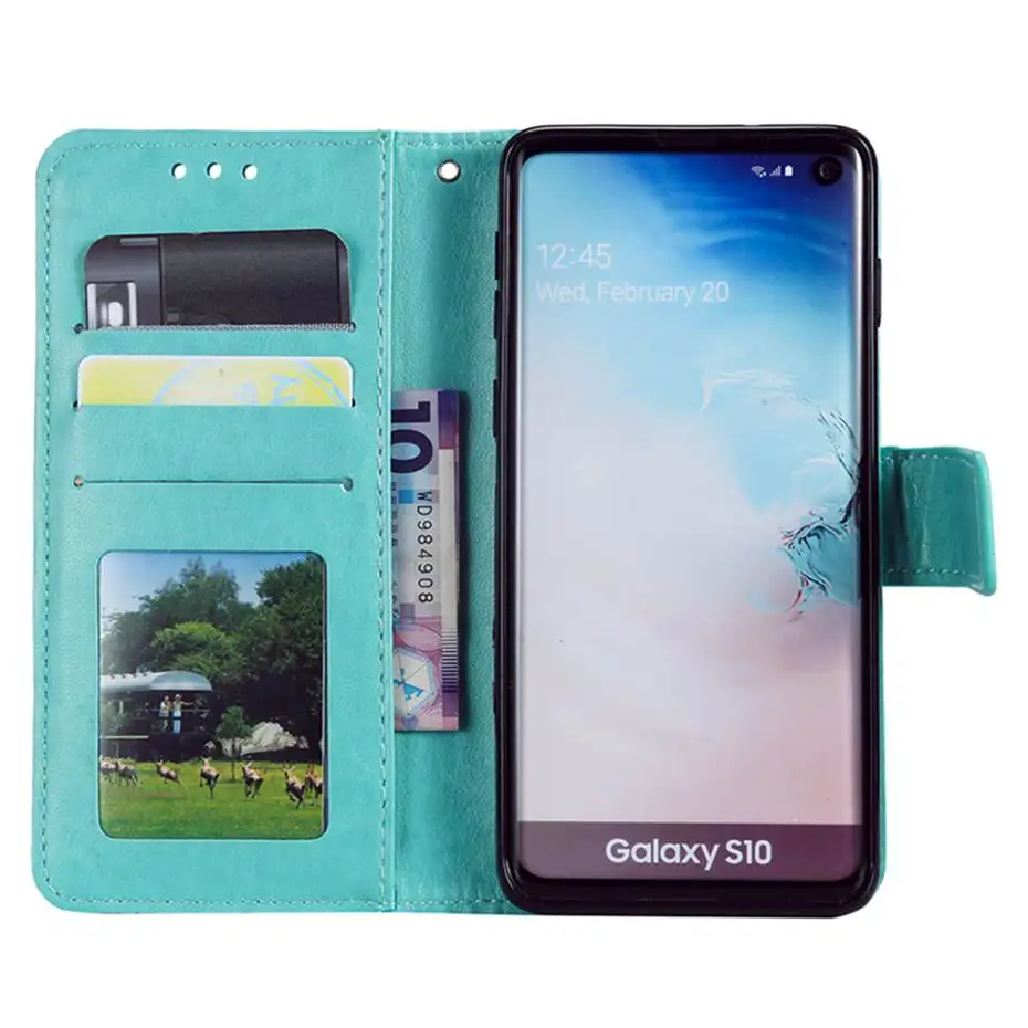 Кожаный чехол-книжка для Samsung Galaxy S10 e S8 S9 Plus A10 A20 A30 A40 A50 S A80 A70 M10 20 A6 A7 A8 2018