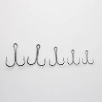 20pcsset durable use carbon steel fishing hooks crank hook fly tying double hook for lure fishing accessories dropshipping