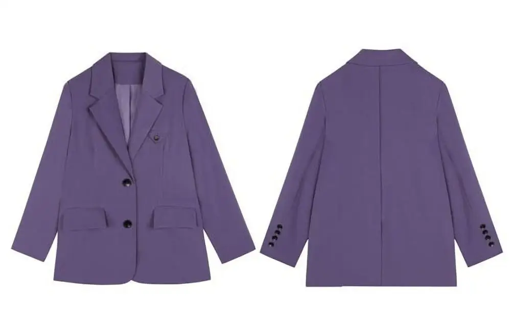 

2021 moda donna sciolto autunno Blazer giacche abiti eleganti femminili cappotto Chic coreano ufficio signore Blazer