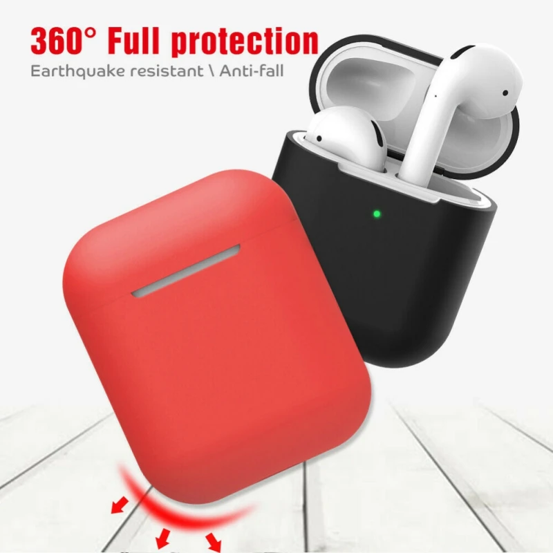 Силиконовый чехол для наушников AirPods 2 противоосенние беспроводные наушники