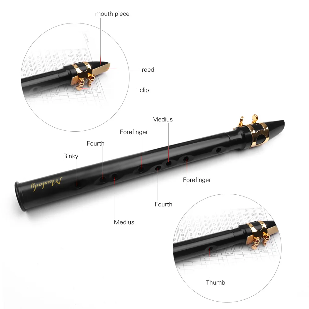 Muslady ручной работы Мини карманный саксофон портативный маленький с черной сумкой