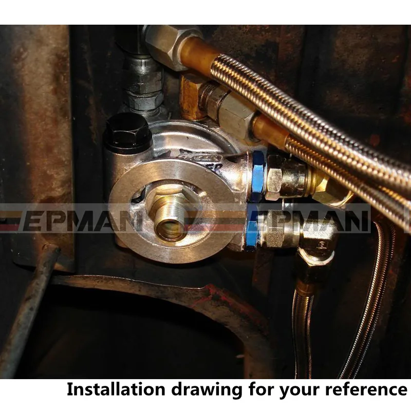 EPMAN Racing Rally Автоспорт масляный радиатор фильтр Сэндвич пластина и термостат