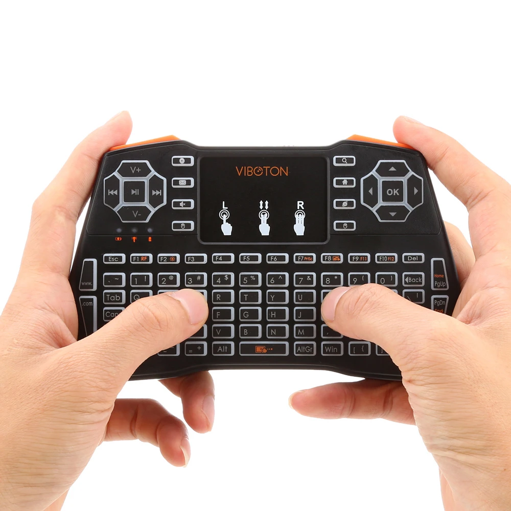 

Mini Wireless Keyboard Backlit Touchpad Remote Control Air Mouse Full Touch Version Rechargeable Keyboard For Andriod TV