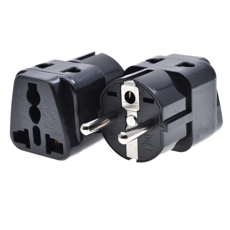 Дорожный адаптер 2 в 1 для стран Европы Schuko Германии Франции Исландии Нидерландов