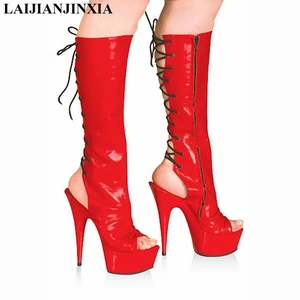 LAIJIANJINXIA New Women Boots Ladies Party Boots Round Toe Botines Mujer Chaussures Femme Fashion Knee-High Womens Boots LAIJIANJINXIA New Women Boots Ladies Party Boots Round Toe Botines Mujer Chaussures Femme Fashion Knee-High Womens Boots