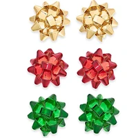 new christmas gift simple metal flower christmas earrings ladies gift bow creative star earrings