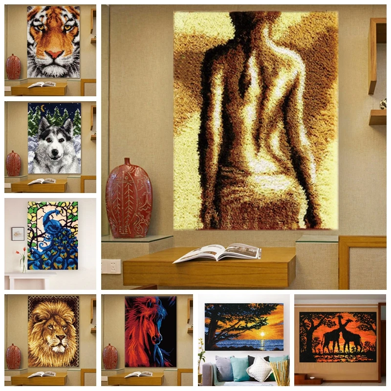 Висит на стене из серии сделай сам и ковер ручной для ковра с вышивкой пуговицами