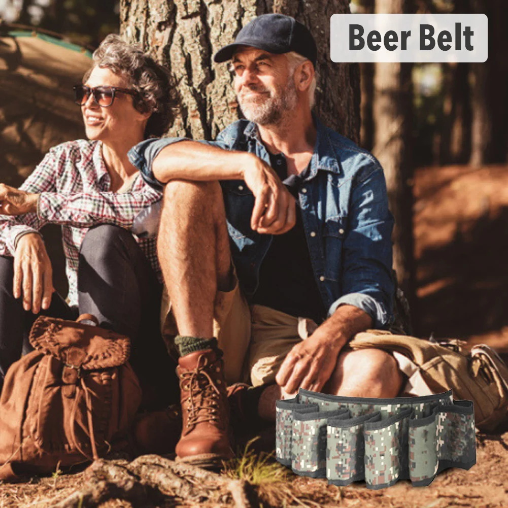 Альпинизм Открытый пивной ремень для напитков Рюкзак Набор посуды переноски 6