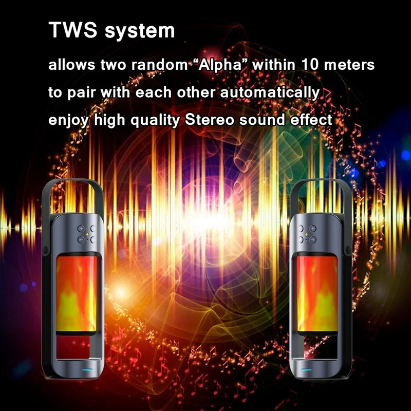 Bluetooth-колонка с эффектом пламенсветильник многофункциональная беспроводная