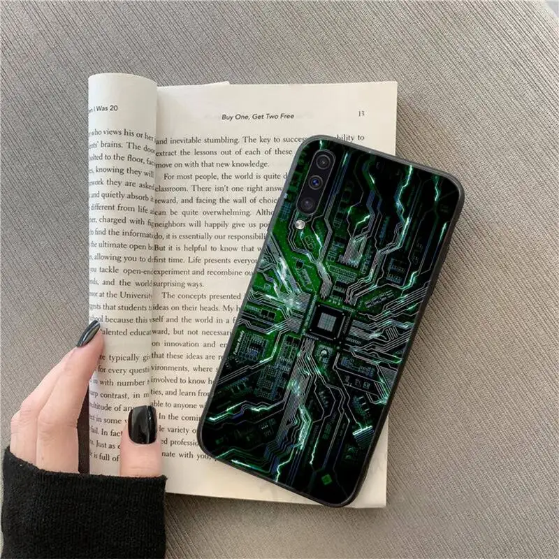 

Circuit board mechanical style Phone Case For Samsung galaxy S 9 10 20 A 10 21 30 31 40 50 51 71 s note 20 j 4 2018 plus