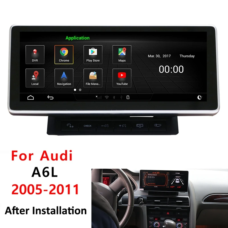 Android 8 1 4 + 64G Автомобильный GPS навигатор Радио Стерео тире мультимедийный плеер