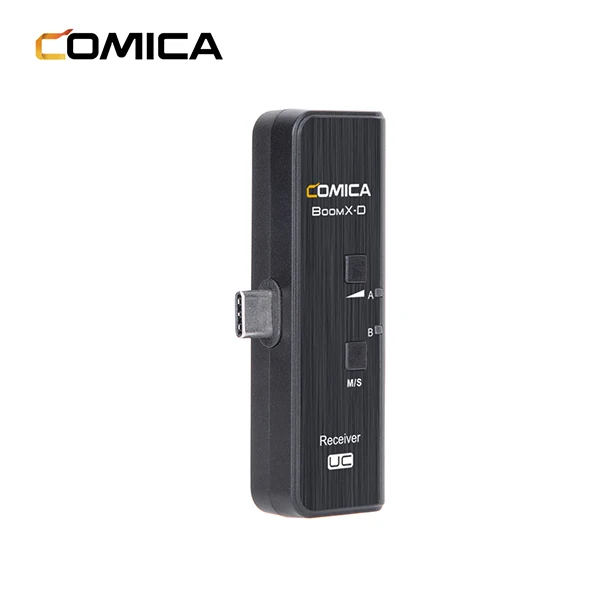 구매 Comica BoomX D UC2 키트 (TX + TX + UC RX) 1 트리거-2 모노/스테레오 스위치 2.4G 디지털 무선 마이크 USB-C Smartphone