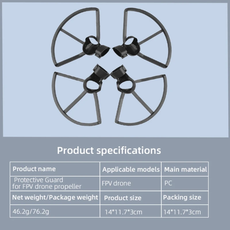 

Ultralight 4pcs Propeller Guards Quick Release Props Protector for -DJI FPV Drone Guard Bumper Drone Accessories T21B