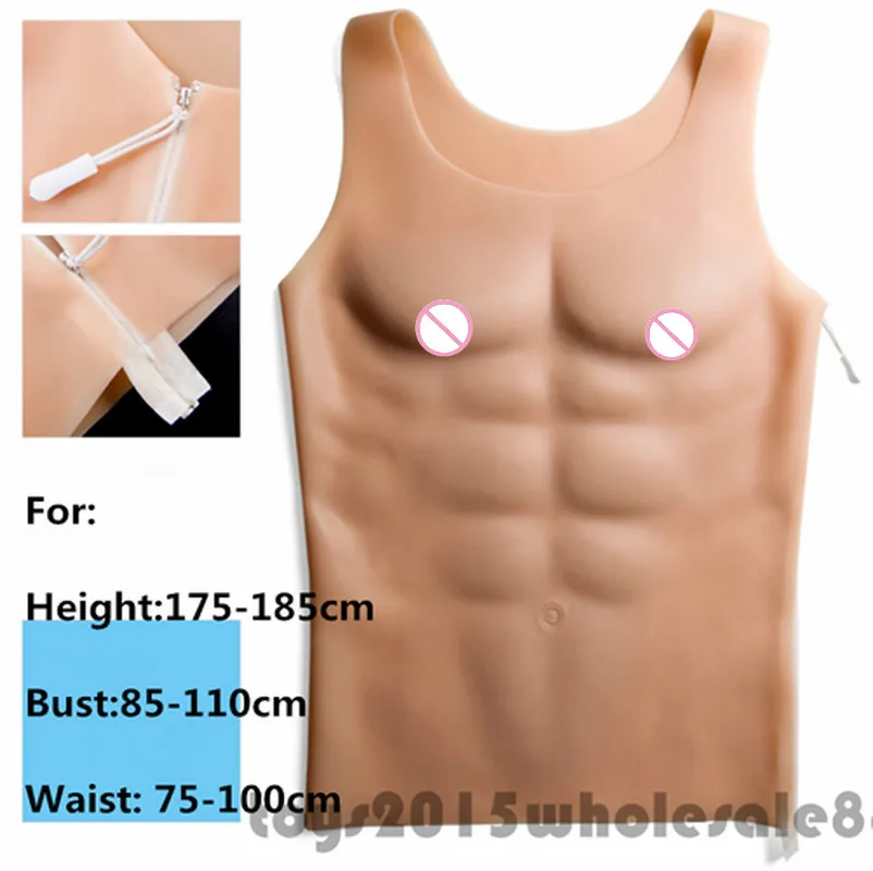 2019 Cosplay Hunk Chest Muscle for Boxing training Man Silicone Fake Chest Pecloralis Cosplay Birthday Gifts