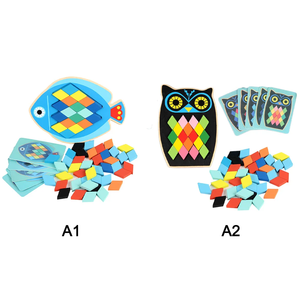 Деревянные игрушки Рыба Сова развивающие Мультяшные для детей